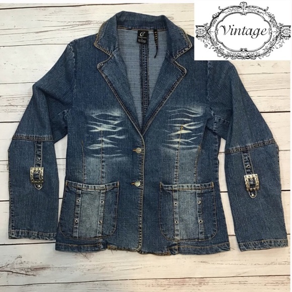 Vintage Claudio Nucci Stretch Denim Jacket - Picture 1 of 11